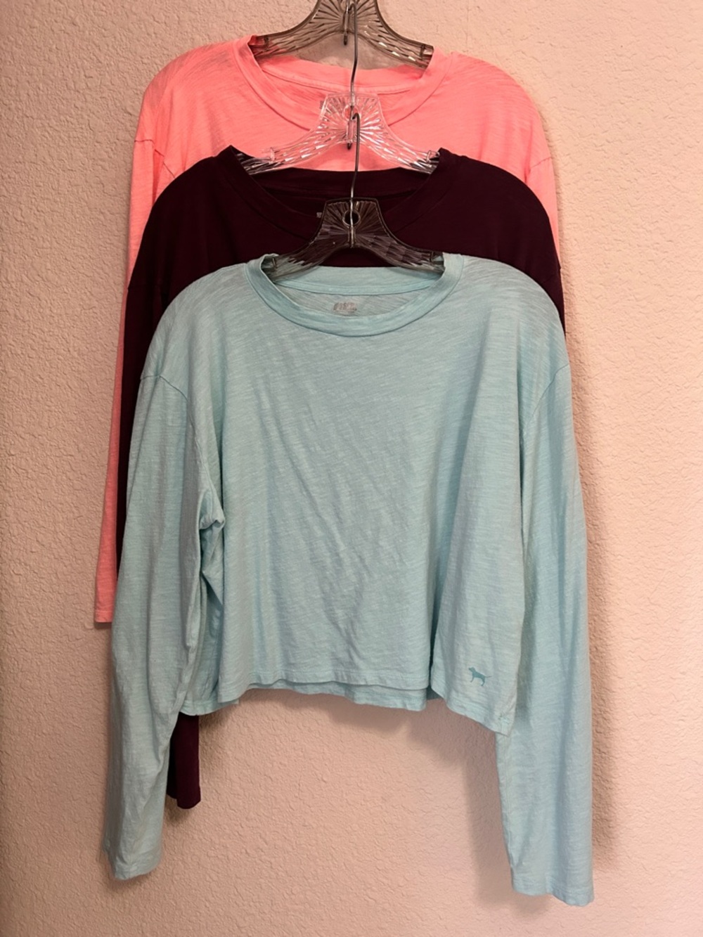 PINK Victoria’s Secret Cotton Long-Sleeve Crops (3)